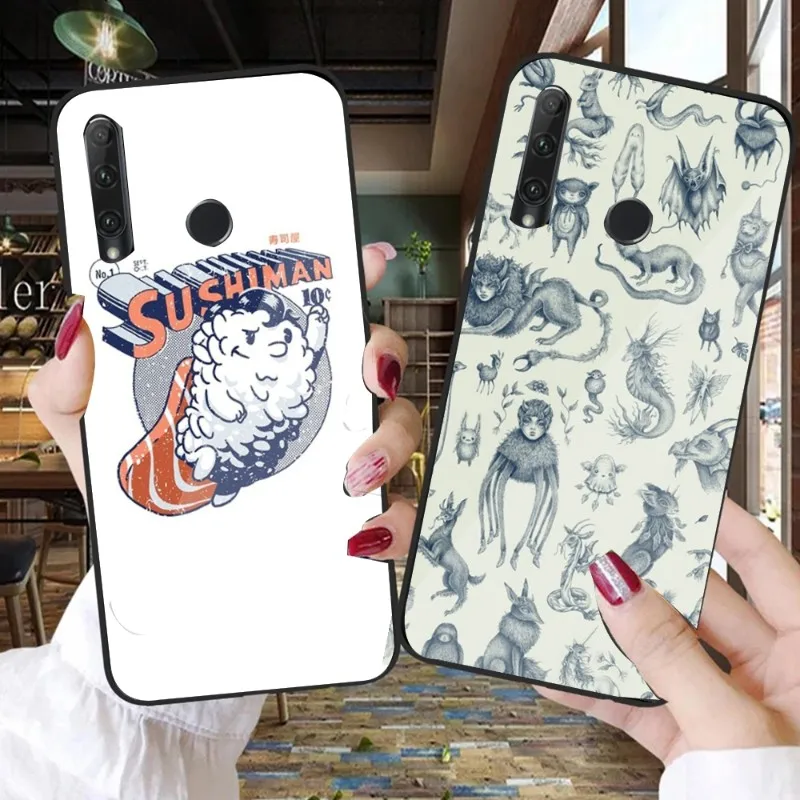 Чехол для телефона Takoyaki Attack для Huawei P50 P40 P30 P20 Pro Mate 40 30 20 Pro Nova 9 8 7 PC, стеклянный чехол для телефона (art.: 3920beaccdfdb) - 3920beaccdfdb