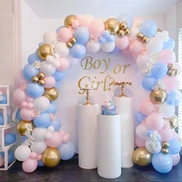 baby shower decorations macaron white pink blue gold balloon arch kit wedding birthday boy or girl gender reveal party balloon