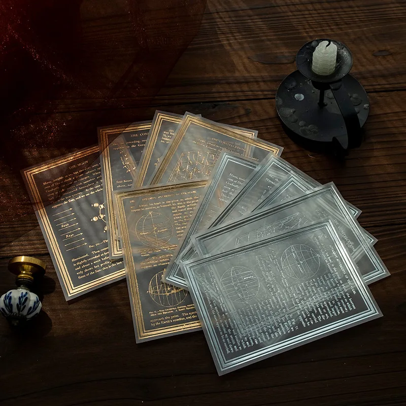 

20sets/lot Memo Pads Material Paper shining starry sky Junk Journal Scrapbooking Cards Background Decoration Paper stationery