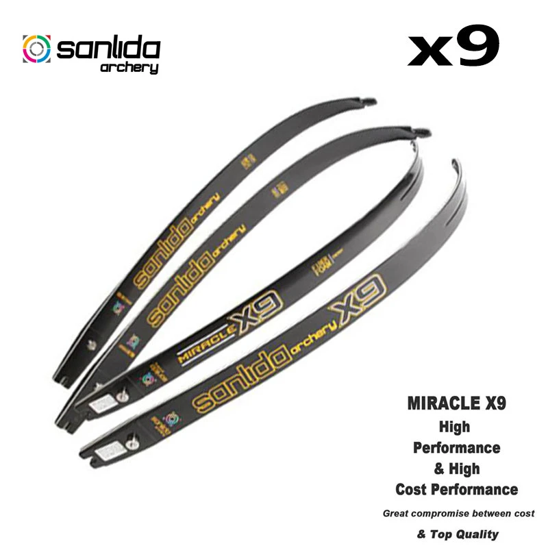 

Рекурсивные конечности Sanlida Miracle X9, 70 дюймов, 22-40 фунтов, Графитовая пена, для стрельбы из лука, промежуточный Рекурсивный лук, для стрельбы из конечностей, для улицы