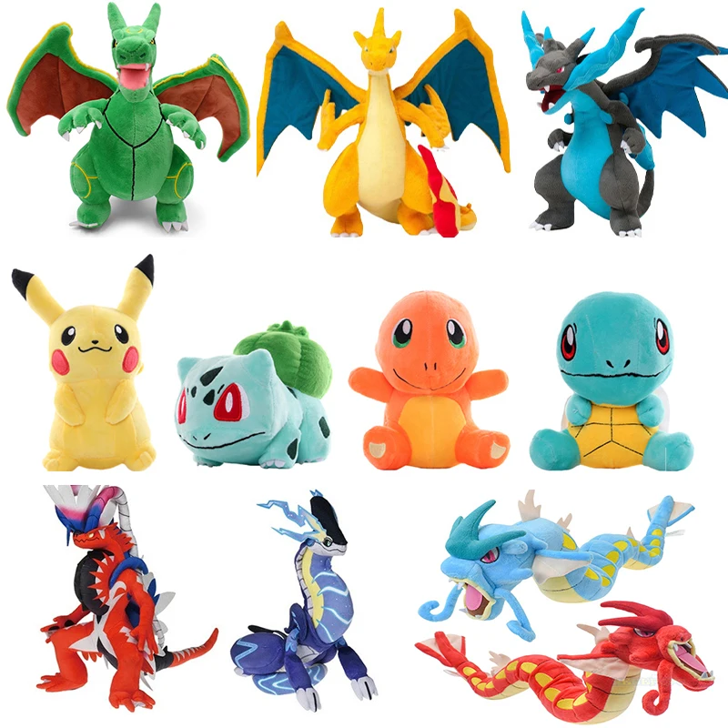 

Игрушка в виде покемона, тёмная молния, GengarPikachu, мягкая игрушка Rayquaza Gyarados, чармандер, Сквиртл, кукла для малышей, подарок на Рождество