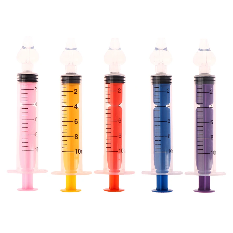 2 шт. детский силиконовый шприц для чистки носа 10 мл