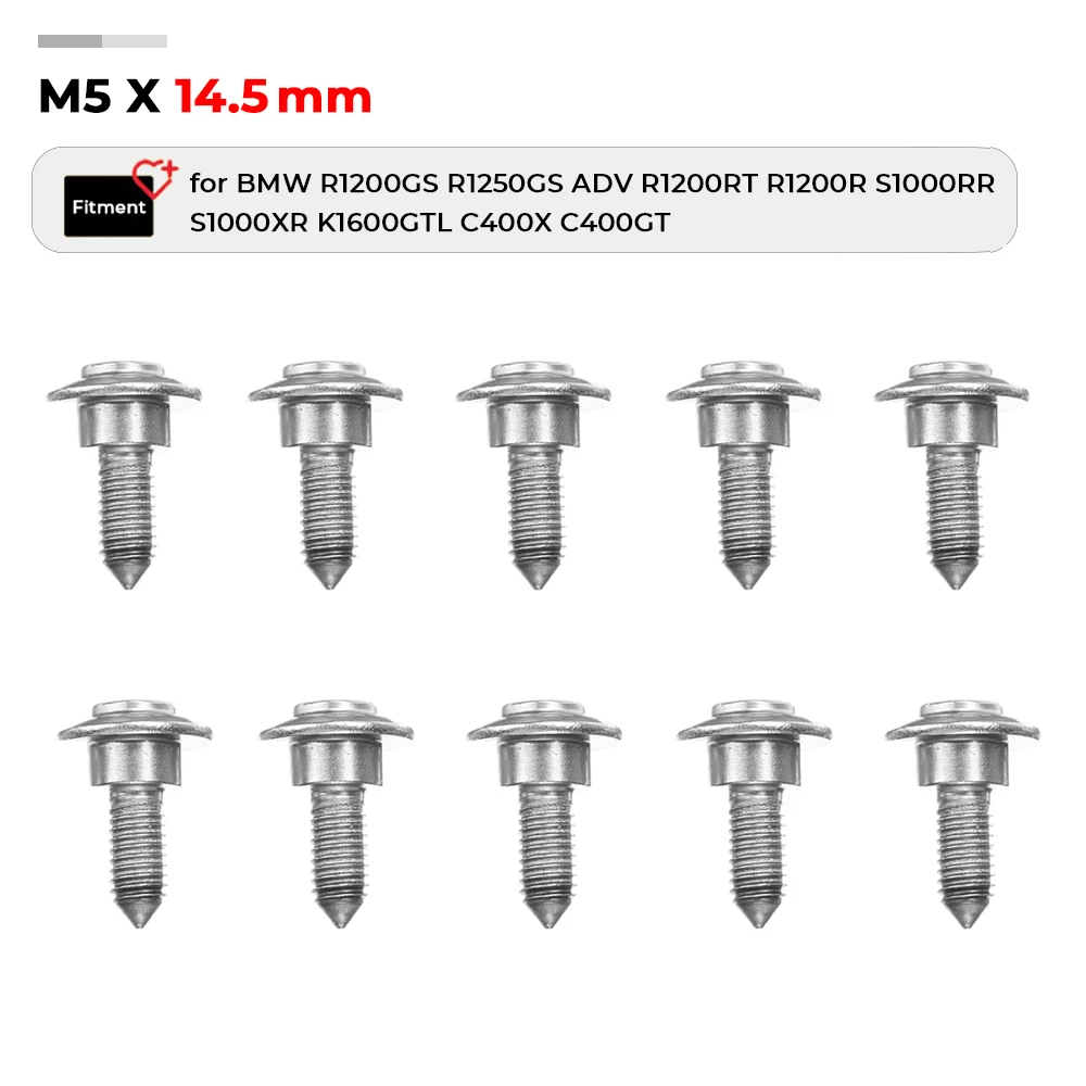 

10 шт./50 шт. винты M5 для BMW R1200GS R1250GS ADV F850GS R1200 F700GS S1000RR S1000XR крепежный винт из нержавеющей стали, гайка, болт