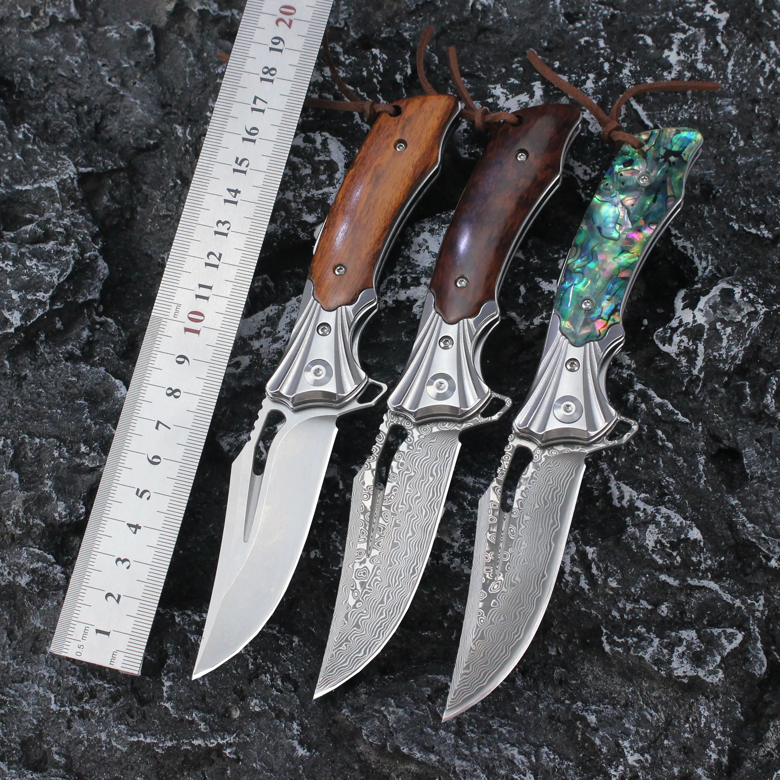 Tunafire Дамасские Ножи VG10 тактический охотничий карманный складной нож с зажимом