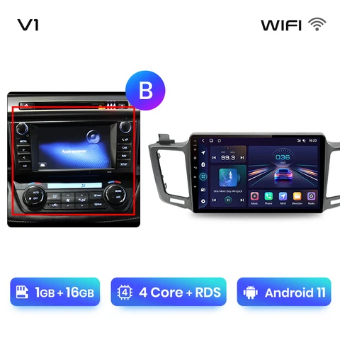 Junsun V1pro Беспроводной CarPlay автомагнитола Android Auto Аудио для авто мультимедиа автомобиля для тойота рав4 рав 4 For Toyota RAV4 RAV 4 2012 - 2018 4G 2дин магнитола андройд GPS магнитола для авто