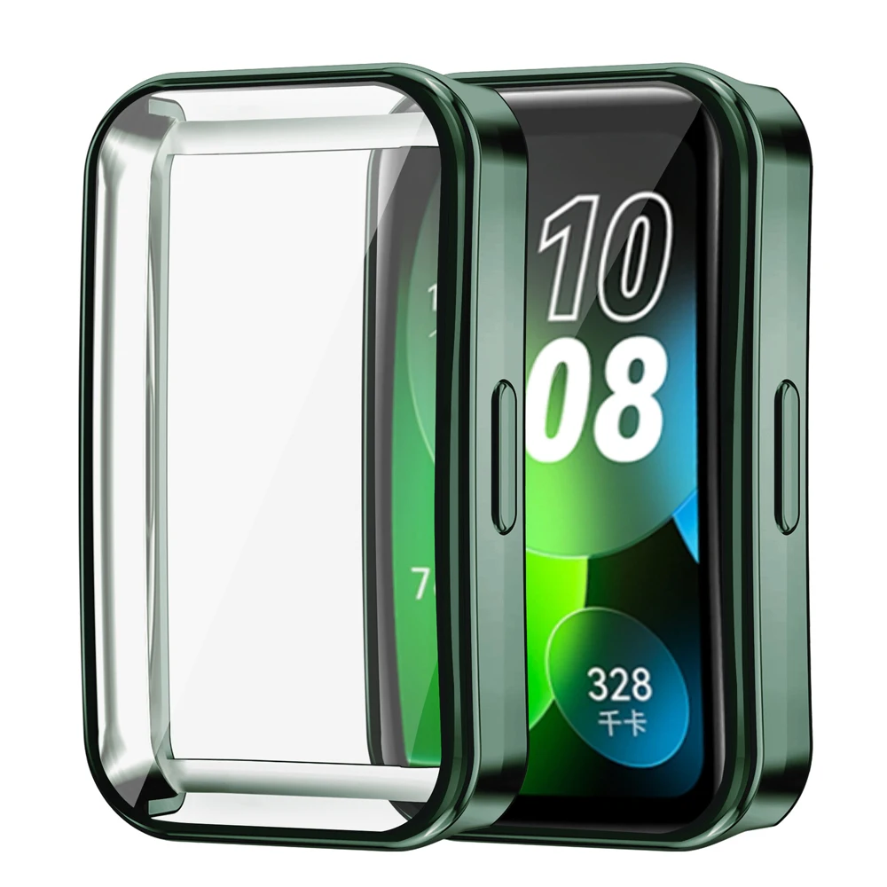 Фото Мягкий чехол из ТПУ для Huawei Band 10 9 8, защитная пленка для экрана Huawei Band8 9, полный защитный бампер, умные часы Huawei Band 9 №2