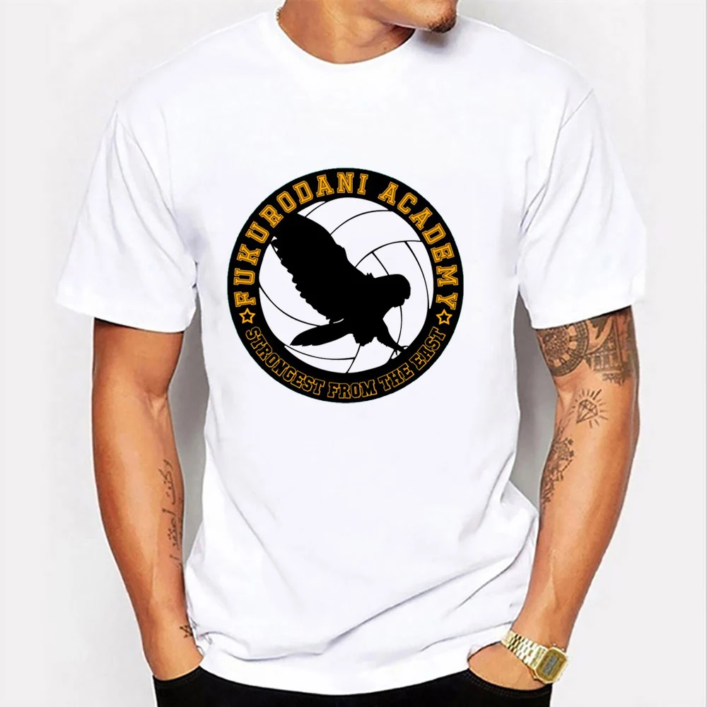 

Футболка Oya Haikyuu, футболки Fukurodani, Академия Волейбольного клуба, Мужская футболка большого размера, топ с круглым вырезом, футболки с коротким...