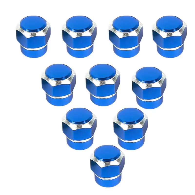 

4 шт. универсальные шестиугольные колпачки для клапанов шин из алюминиевого сплава, вентилируемые колпачки для клапанов, уплотнение, пылезащитный чехол для автомобиля, мотоцикла