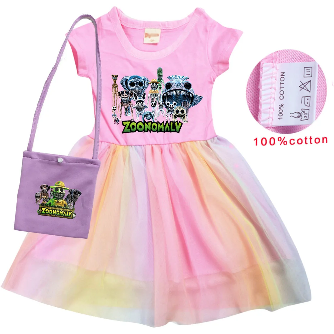 Детское летнее платье с коротким рукавом для девочек