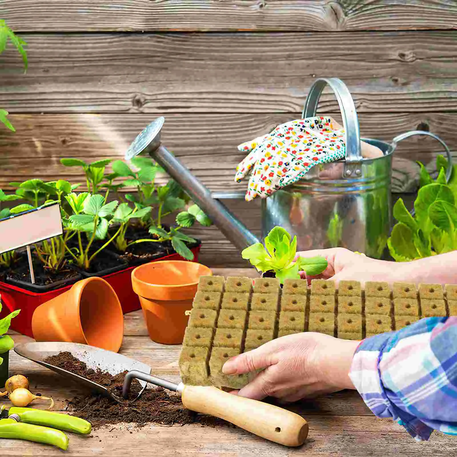 100 шт. посевательная пробка блок для рассады стартовые пробки растений пряжа в