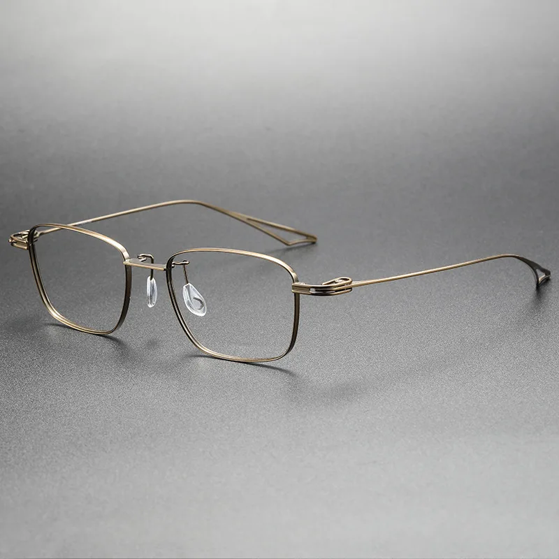 

Japanese Handmade Men's Titanium Glasses Light Luxury Designer Rectangle Glasses Frame Men Women Ultralight Prescription Eyewear