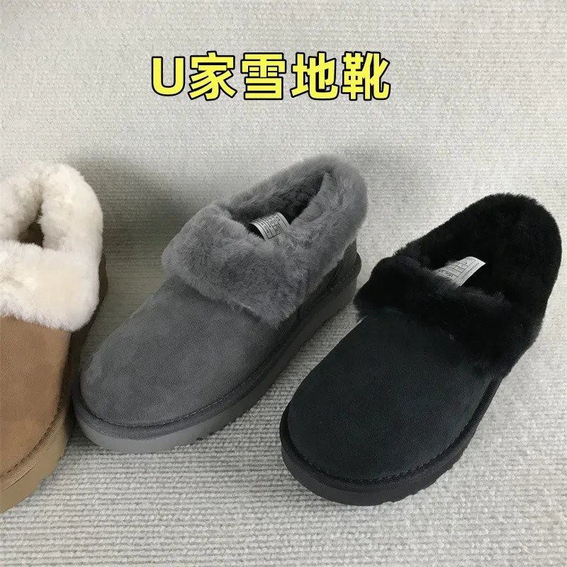 Женские ботинки на плоском каблуке кожаная женская обувь австралийская зимняя