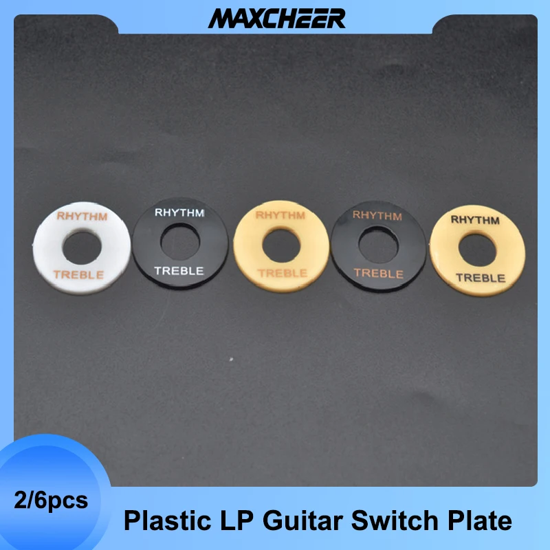 

2pcs/6pcs Plastic Guitar Toggle Switch Plate Rhythm Treble Washer Ring DIY For LP Electric Guitar Replacement Parts