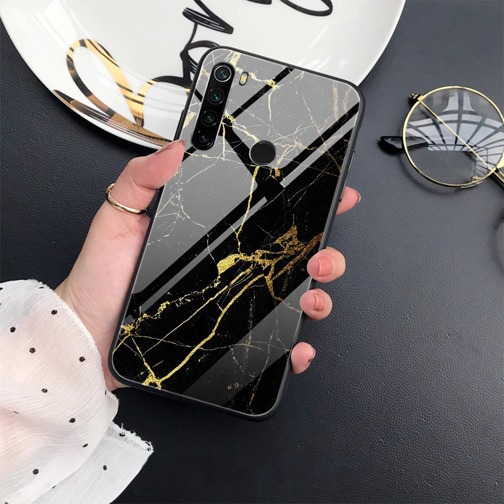 

Marble Tempered Glass Phone Case for Xiaomi Redmi 9A 9C Poco X3 Pro NFC M3 10S 9 9T 8 8T 8A Note 10 Pro Max 11 10T 4G 7 Cover