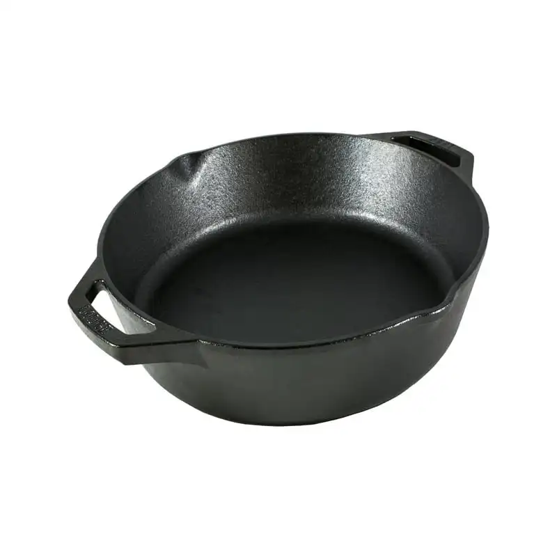 

Iron 12" Seasoned Dual Handle Pan
