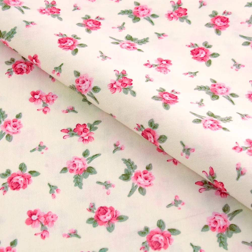 Хлопковая ткань с принтом для шитья летнего платья одеяла простыни розы