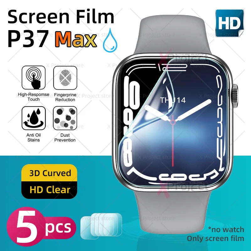 

Screen Film For P37 MAX Smartwatch Screen Protector Smart Watch Hydrogel Protective Film Series 7 Cover PK Watch 7 HW37 HW57 PRO