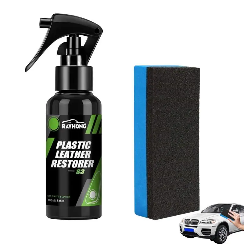 

Car Leather Restorer 100ml Auto Interior Detailing Product Leather Conditioner To Restore Gloss Of Automotive Plastics And