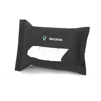 car tissue box sun visor leather towel set holder interior storage accessories for skoda superb octavia 2 fl 2010 2011 2012 2013