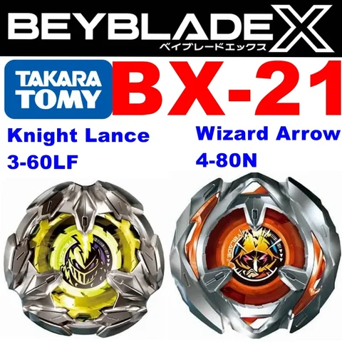 Оригинальная takara tomy BEYBLADE BX-21 Knight Lance 3-60LF и Wizard Arrow 4-80N без коробки