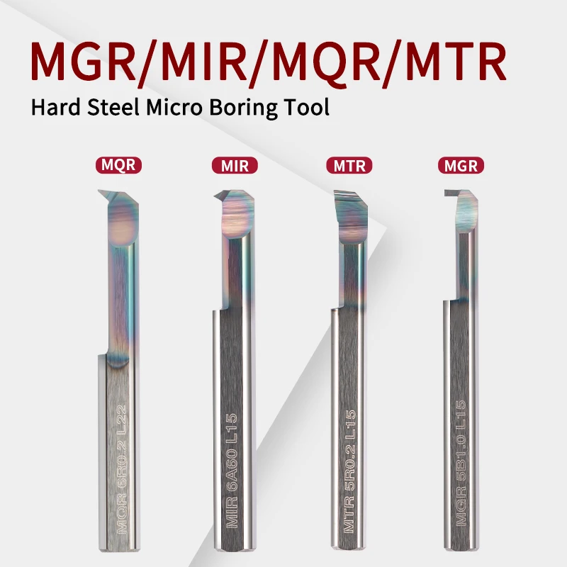 Small hole boring tool tungsten steel alloy MGR/MIR/MQR/MTR CNC shockproof inner hole boring bar micro small hole turning tool