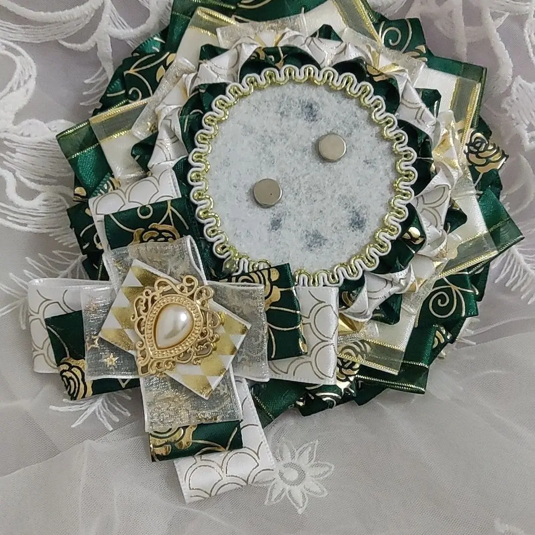 2024 держатель для значков из зеленой ленты розетка ручной работы аксессуары