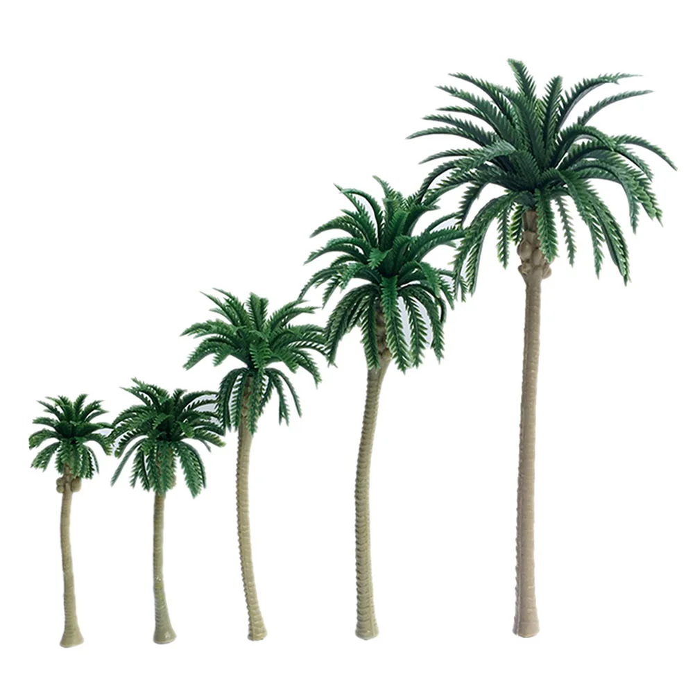 

10 PCS/Set Fake Trees Hawaiian Decor Mixed Model Tree Model Railroad Scenery Diorama Models Model Palm Tree Faux Greenery