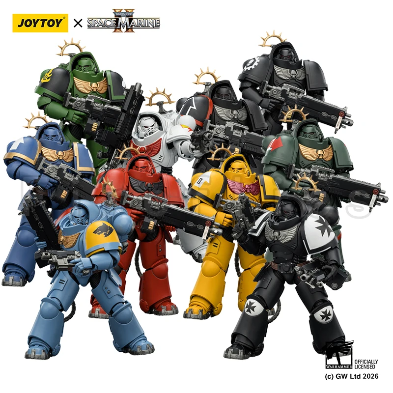 Фото Фигурка JOYTOY 1/18: 40K Ultramarines, Imperial Fists, Blood Angels, Intercessor – коллекционная аниме-модель, игрушка для подарка №5