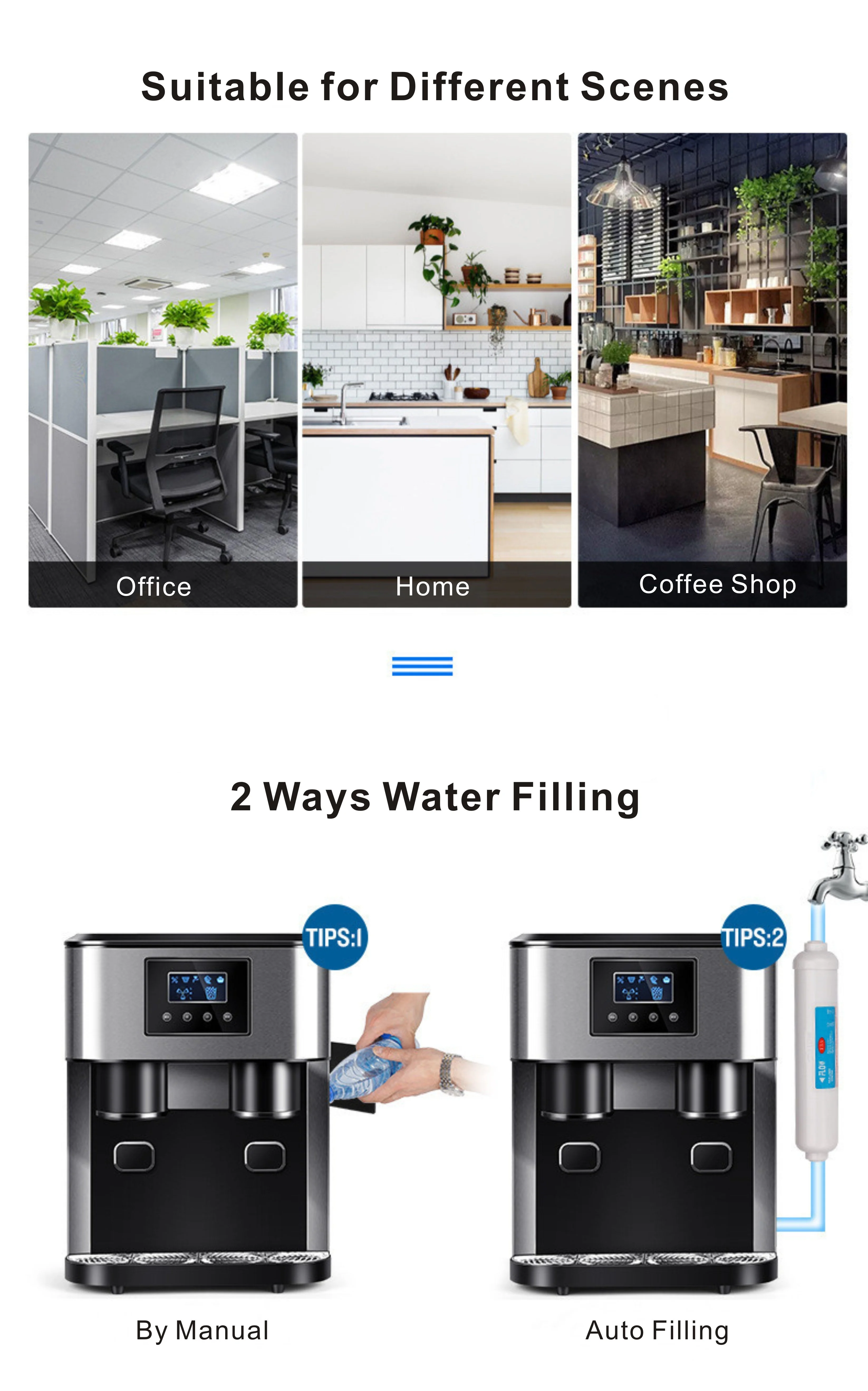 18 кг самодозирующийся столешница дозатор для дробленого льда хрустящий аппарат