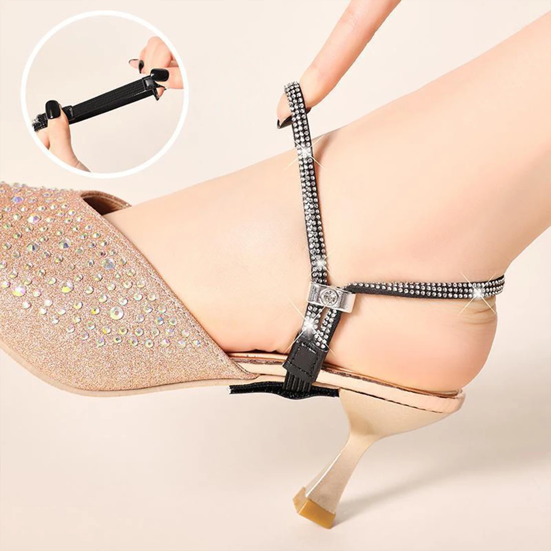 

1Pair High Heels Bundle Shoelace Holding Loose Anti-skid Straps Women Lace Shoes Band Adjustable Shoe Accessories