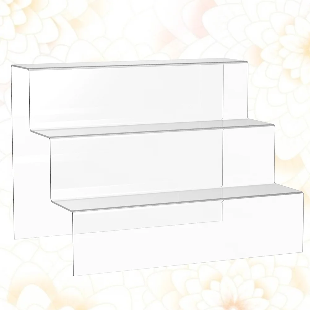 

1Pc Display Stand Delicate Riser Display Shelf Clear Tiered Display Stand Showing Shelf Organizer Storage Holder for Acrylic