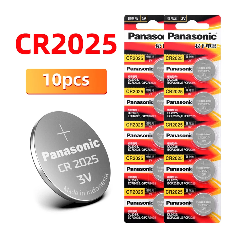

Оригинальные Литиевые Батарейки PANASONIC cr2025, 10 шт./партия, 3 в, для игр, цифровых камер, видеокамер BR2025 DL2025 CR 2025