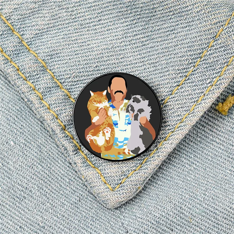 

Freddie Mercury with Cats Pin Custom Funny Brooches Shirt Lapel Bag Cute Badge Cartoon Cute Jewelry Gift for Lover Girl Friends
