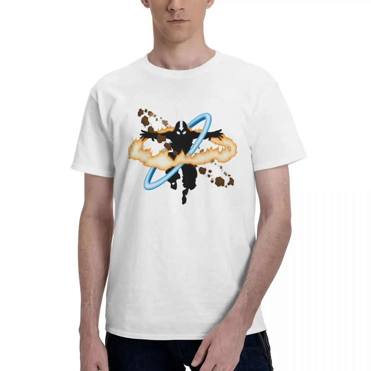 

Мужская футболка Aang Avatar The Last Airbender Harajuku, футболка для ТВ-шоу, 100% хлопок, топы с коротким рукавом, большие размеры, подарок