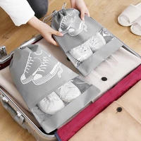 shoes storage bags for luggage travel waterproof shoes storage organizer non woven dustproof drawstring bag for shoes storage