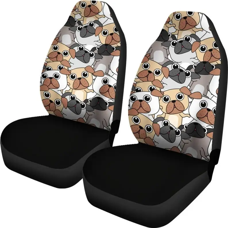 

Dog Mom Dad Paw Owner Car Seat Covers (Set Of 2) - Universal Front Car and Suv Seat Covers Seat Protector - Car -