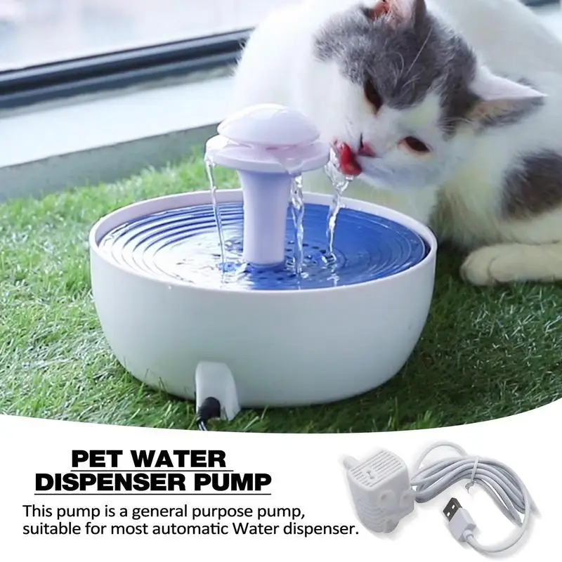 

Cat Water Fountain Pump Quiet Pet Water Dispenser Multipurpose Fountain Water Adaptor For Aquarium Cat Dog Pets Drinking Supply