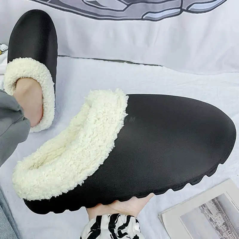 

2022 Waterproof Winter Slippers Women Warm Plush Indoor Flat Shoes Comfortable Casual Ladies Slipper Bedroom Floor Lovers Slides