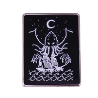 deep sea giant octopus attack pirate ship television brooches badge for bag lapel pin buckle jewelry gift for friends