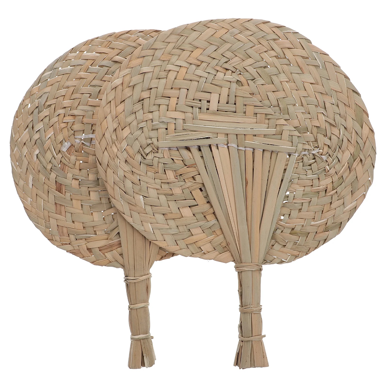 

Fan Fans Hand Woven Palm Chinese Natural Summer Straw Leaf Folding Cooling Wedding Dancing Weaving Held Handwoven Wheat Party