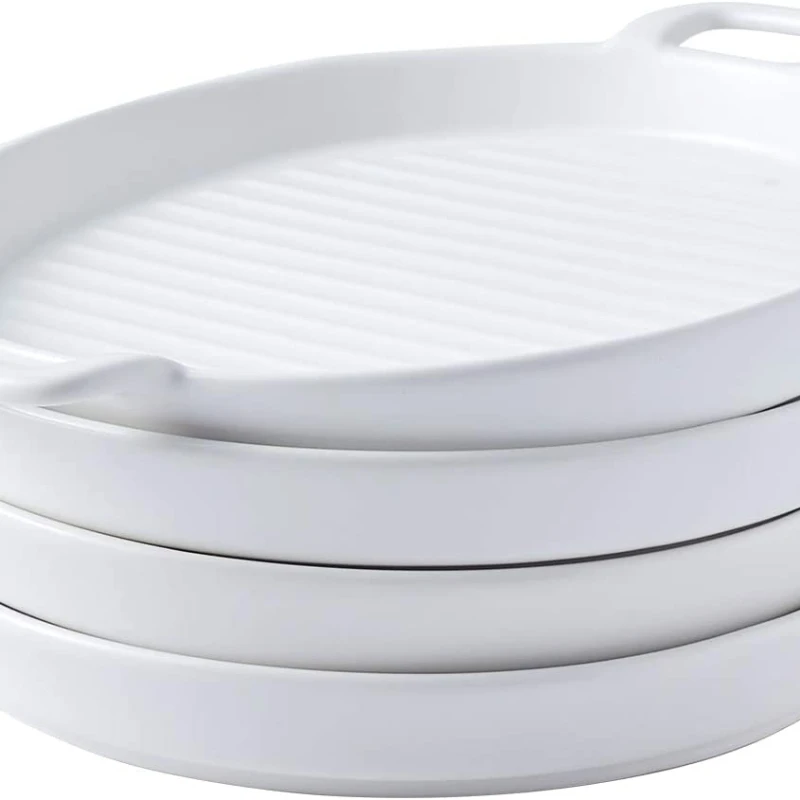 

8 Inch Porcelain Set Of 4 Oven To Table Bakeware Matte Round Baking