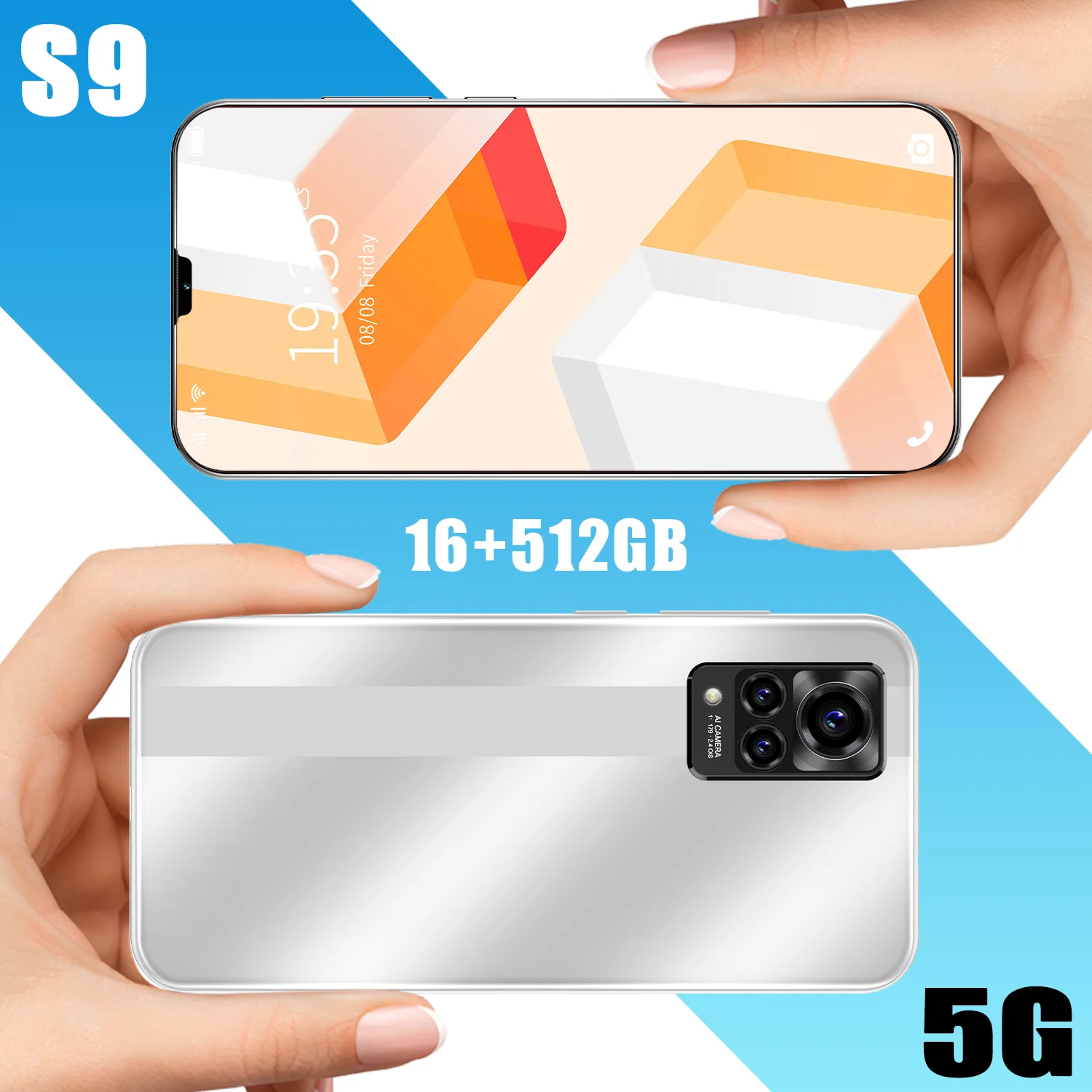 

Новинка 2021, модный смартфон, 16 ГБ + 512 ГБ, большая память для телефона Vivo S9, тройной слот для карт, Huawei, Xiaomi, Samsung