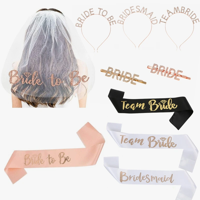 

Bride To Be Sash Wedding Decoration Bridal Shower Team Bride To Be Satin Sash Bachelorette Party Hen Party Decoration Supplies