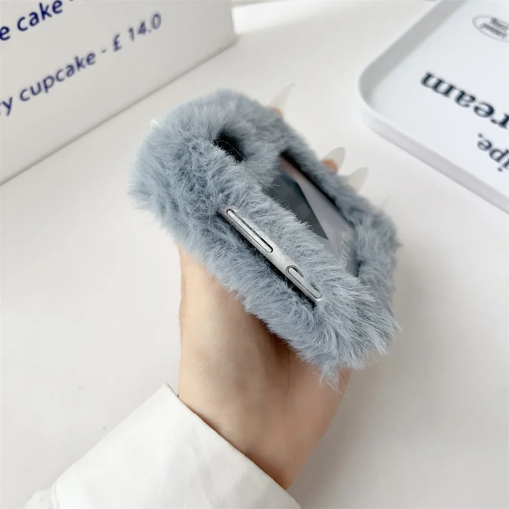 Luxury Plush Winter Warm Soft Flip 6 Phone Case for Samsung Galaxy Z flip 5 3 4 Z6 Flip4 flip5 Slim Shockrpoof flip6 Cover