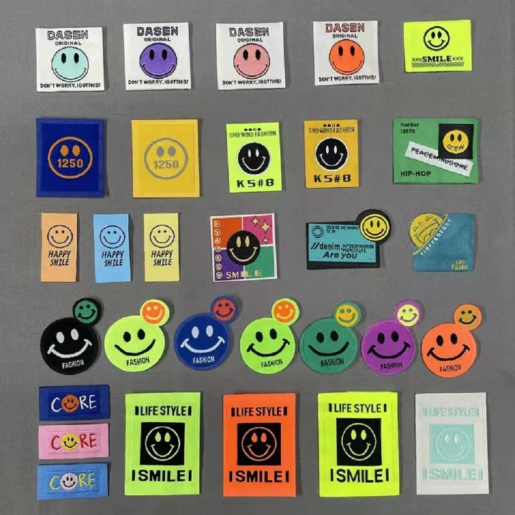 

Mixed 30Pcs/Set Soft Cloth Labels Various Letter Embroidery Hand Made For Diy Knitted Printed Cotton Woven Sewing Accessories