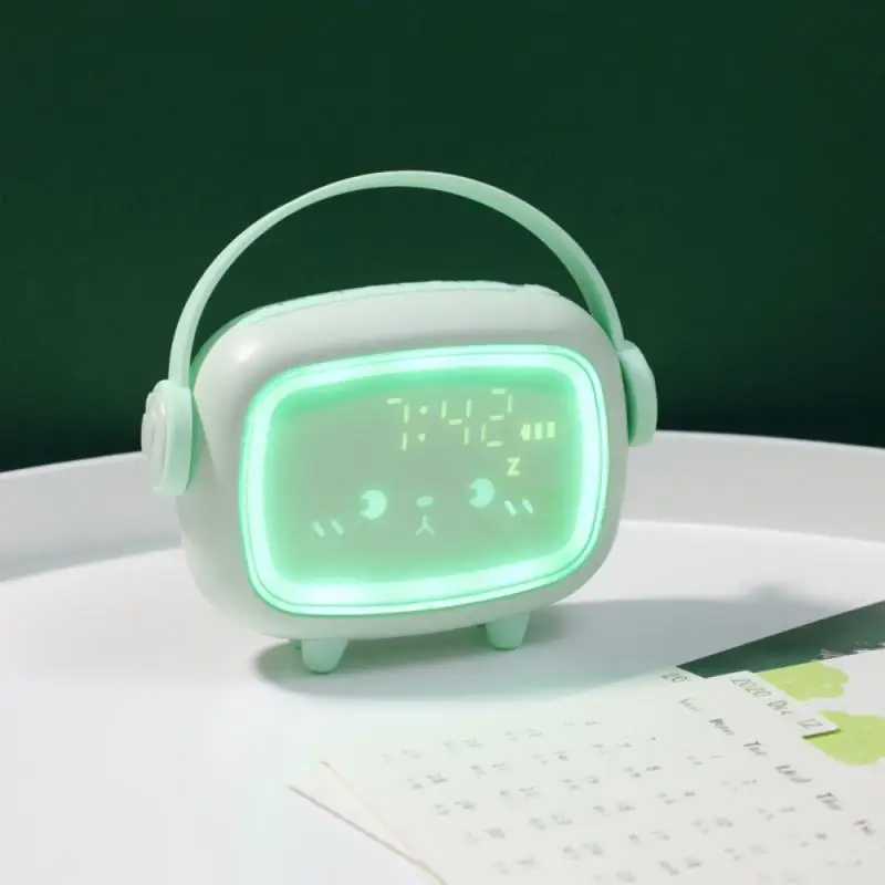 

New Smart Time Angel Alarm Clock USB Charging Timing Voice Control Adjustment Night Light Digital Alarm Clock Gift For Child