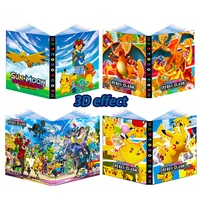 new 240pcs 3d pokemon cards album book game card collection card book vmax gx ex playing cards folder kid toy gift