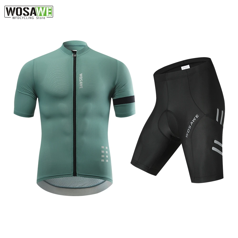 

WOSAWE летние дышащие вело-Джерси с коротким рукавом велосипедные шорты мужские велосипедные трикотажные костюмы Шорты с гелевой подкладкой ...