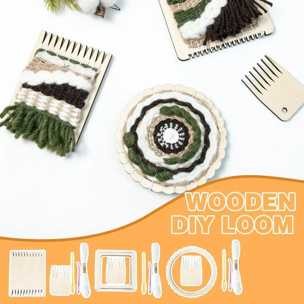 

Weaving Board 2 Knitting Needles 1 Roll Embroidery Thread Weaving Comb For DIY Hats Scarves Wall Decorations Tapestries R9X6