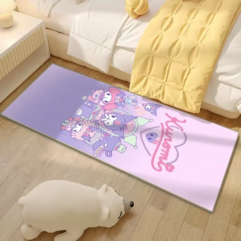 

Sanrio Kawaii Hello Kitty напольный коврик Kuromi Cinnamoroll аниме милый домашний мультяшный изысканный нескользящий прикроватный напольный коврик для спальни